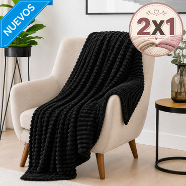 Frazada Zanjas Negro - Frazada