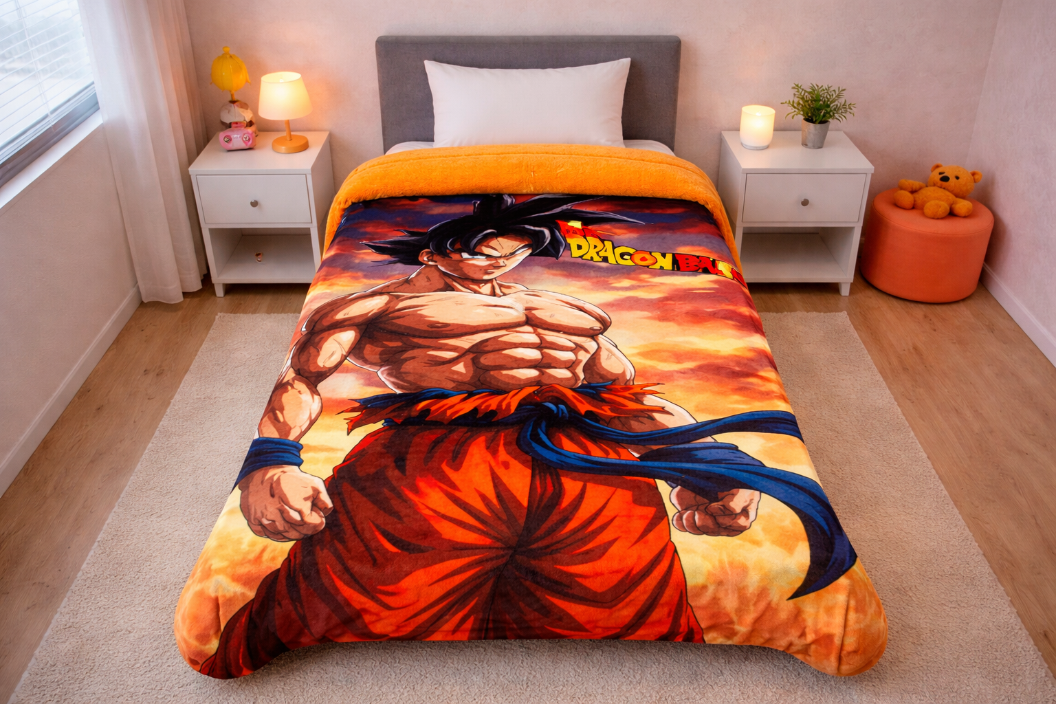 Edredón Borrego Amigo Individual Goku