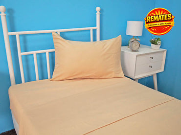 Juego de Sábana Individual Premium Beige - Sabanas