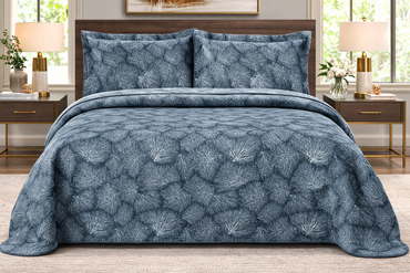 Colcha Matrimonial Lisboa Coral Azul