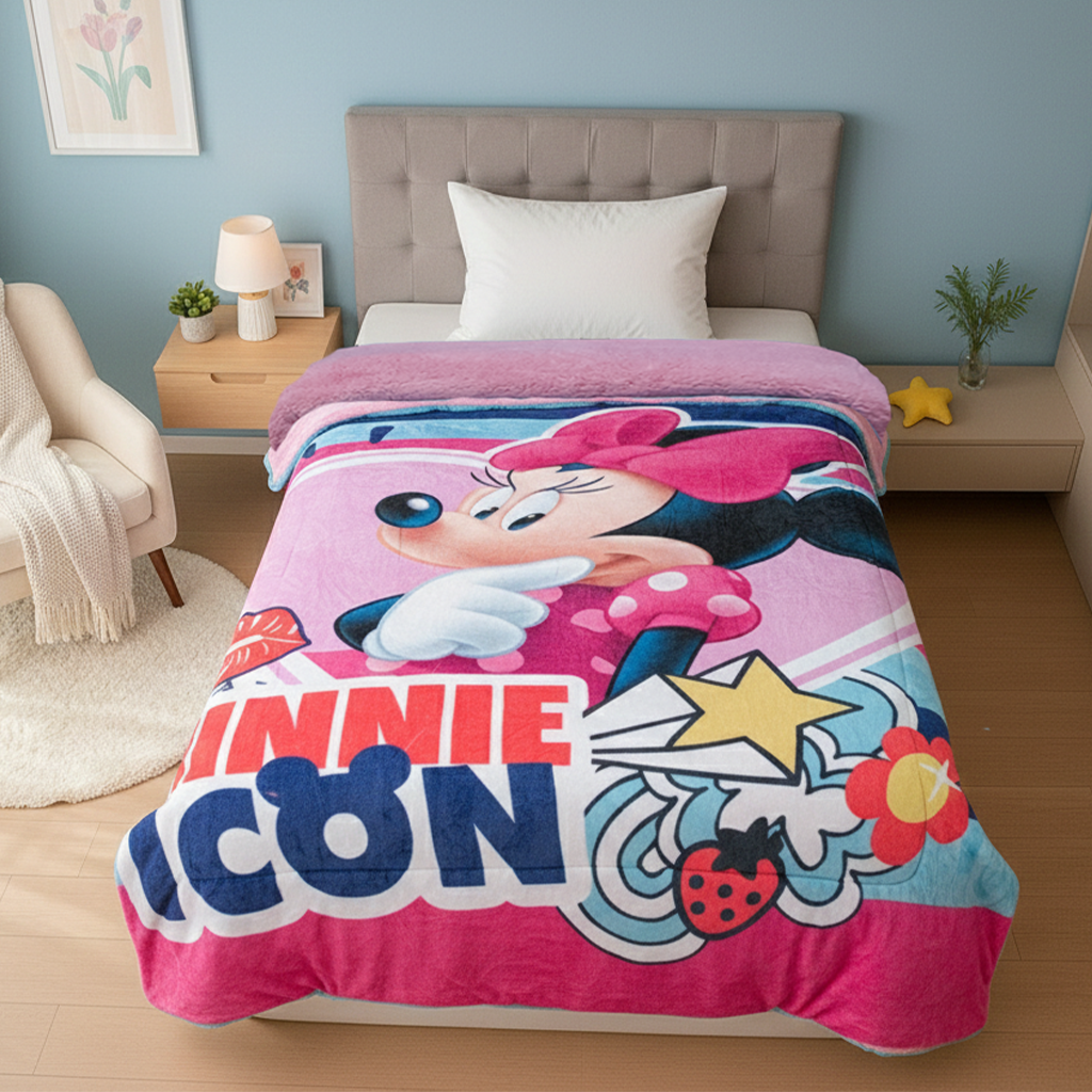 Edredón Borrego Amigo Individual Minnie Icon
