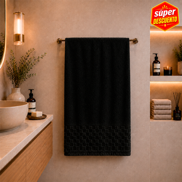 Toalla Baño Completo Lehotel Negro