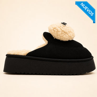 Pantufla Fantasía Moño Black - Pantuflas