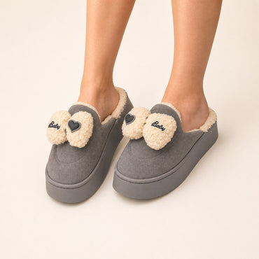 Pantufla Fantasía Moño Grey - Pantuflas