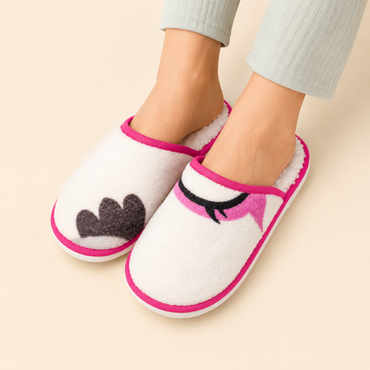 Pantuflas Unisex Búhos Rosa