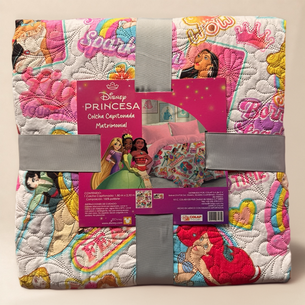 Colcha Disney Patchwork Matrimonial Princesas