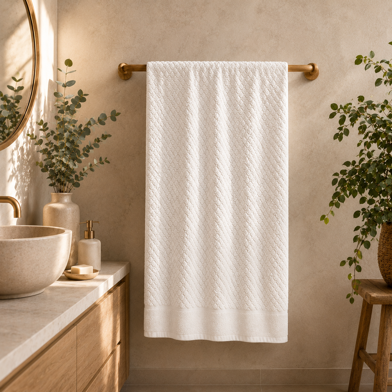Toalla Baño Completo Romi Blanco