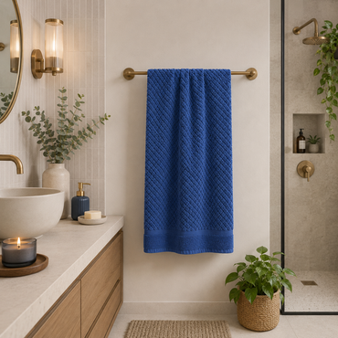 Toalla Medio Baño Romi Azul Petróleo