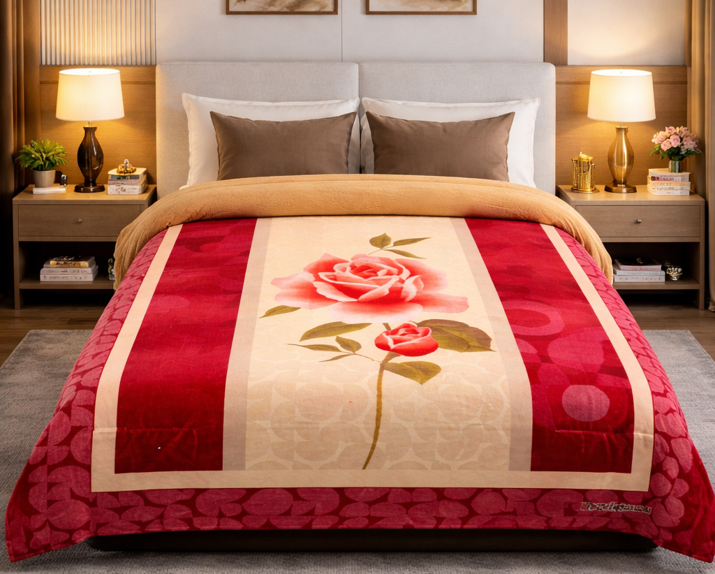 Edredón Sobrecamero Serenity Borrego Rosa