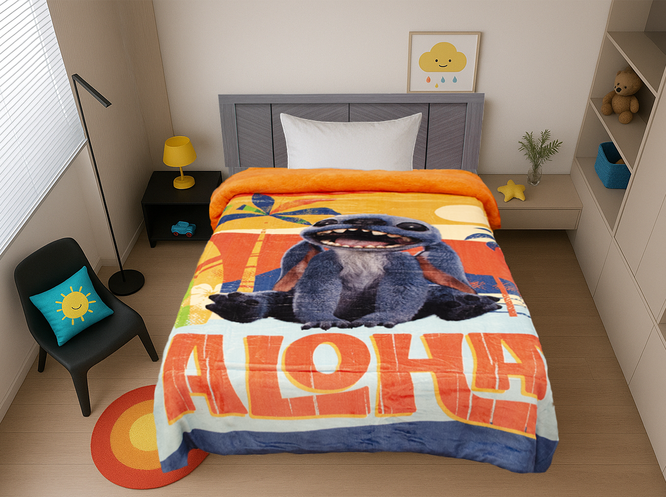 Edredón Borrego Amigo Individual Stich Aloha