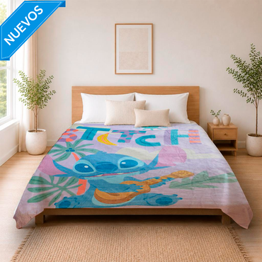 Cobertor Rachel Silk Matrimonial Stitch Tropic Lila