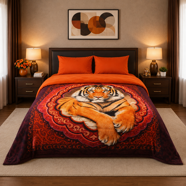 Edredón Borrego King Size Tigre Real