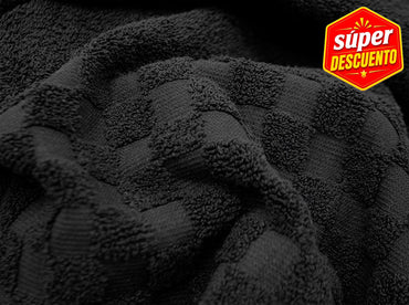 Toalla Baño Completo Lehotel Negro - Toallas