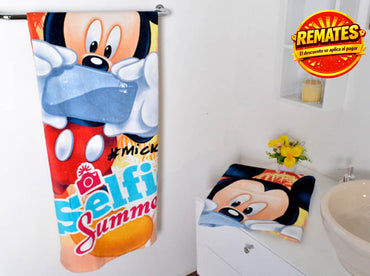 Toalla Disney Medio Baño Xtra Mickey Selfie Toallas
