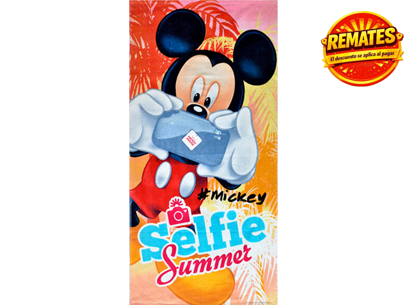 Toalla Disney Medio Baño Xtra Mickey Selfie Toallas