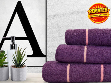 Toalla Medio Baño Arcoíris Morado Toallas