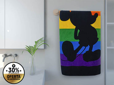 Toalla Medio Baño Disney Mickey Rainbow TOALLA