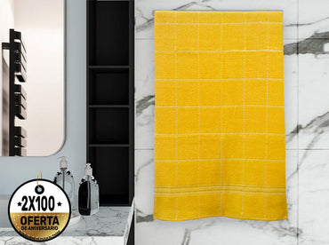 Toalla Medio Baño Leslie Amarillo Toallas