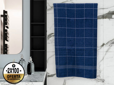 Toalla Medio Baño Leslie Azul Rey Toallas