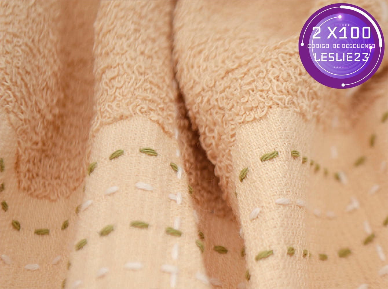 Toalla Medio Baño Leslie Beige Toallas