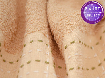 Toalla Medio Baño Leslie Beige Toallas