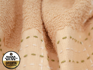 Toalla Medio Baño Leslie Beige Toallas