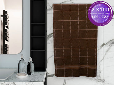 Toalla Medio Baño Leslie Café Toallas