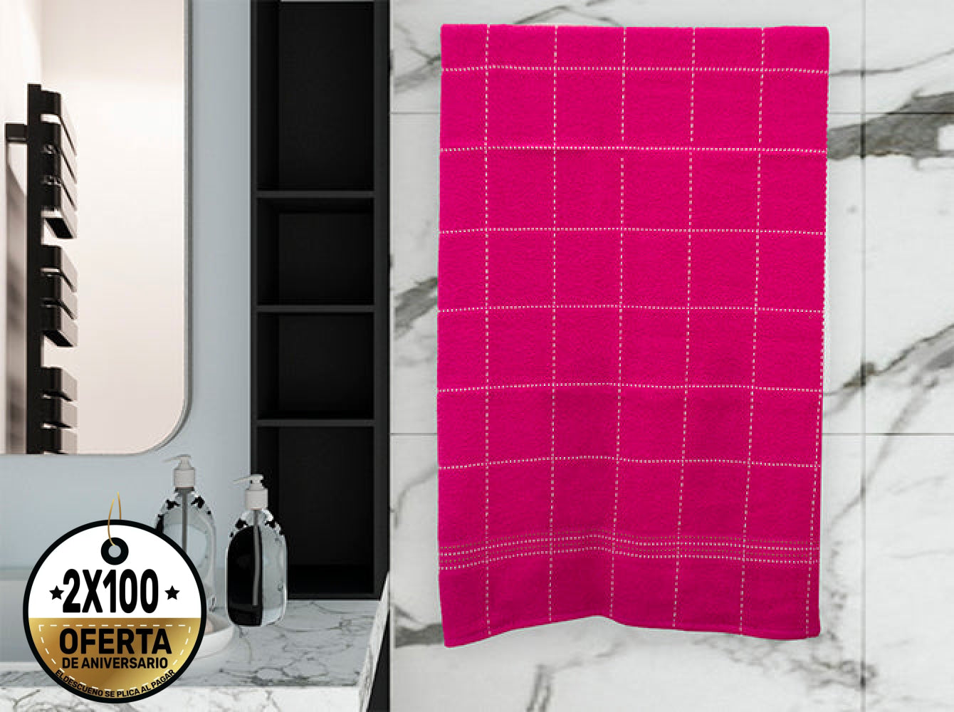 Toalla Medio Baño Leslie Fiusha Toallas