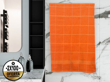 Toalla Medio Baño Leslie Naranja