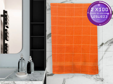 Toalla Medio Baño Leslie Naranja