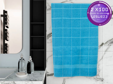 Toalla Medio Baño Leslie Turquesa Toallas
