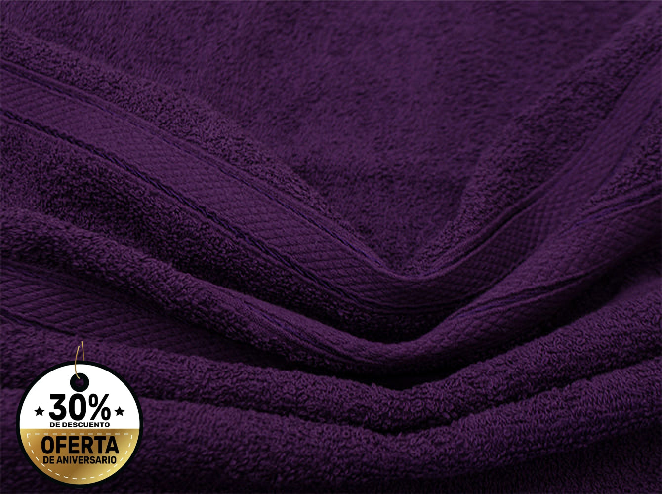 Toalla Pachona Baño Completo Morada Toallas
