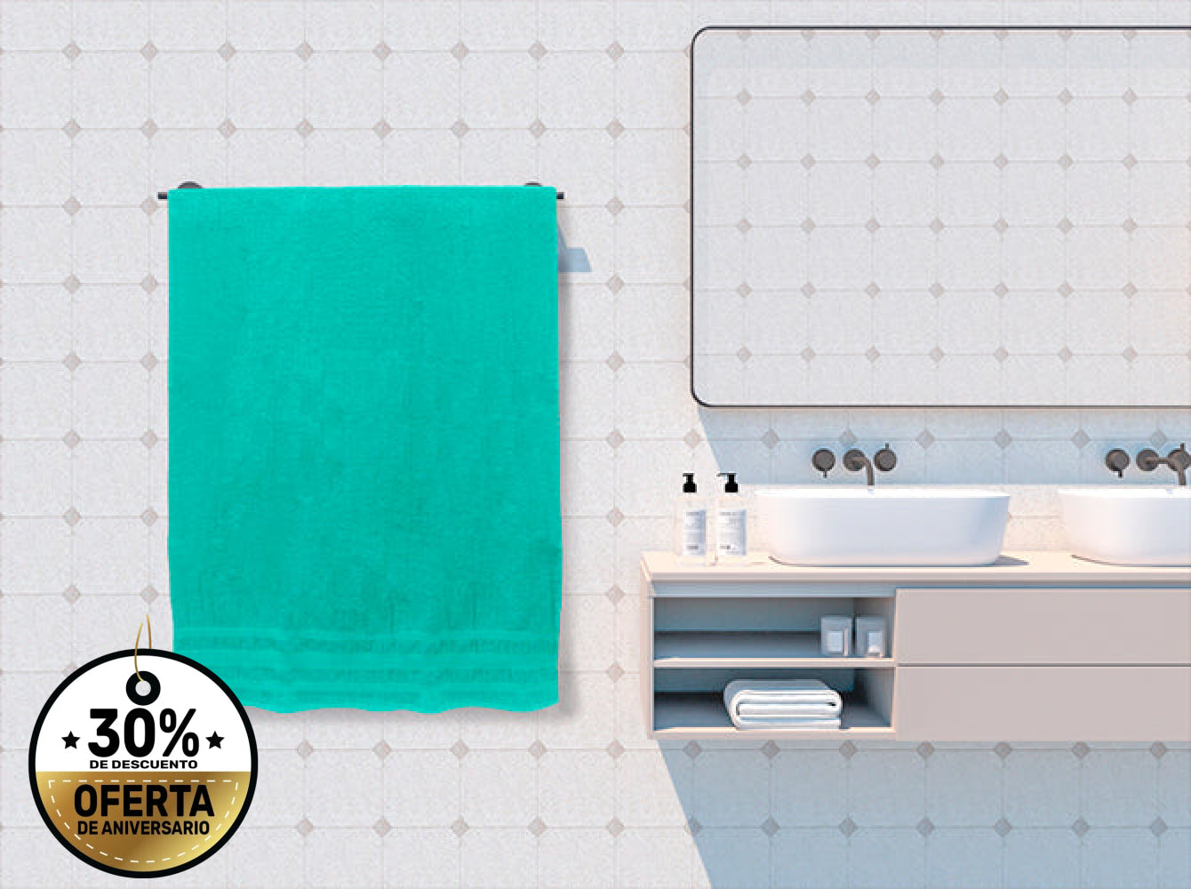 Toalla Pachona Baño Completo Turquesa Toallas