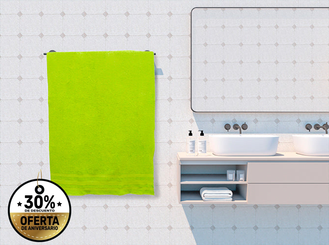 Toalla Pachona Baño Completo Verde Toallas