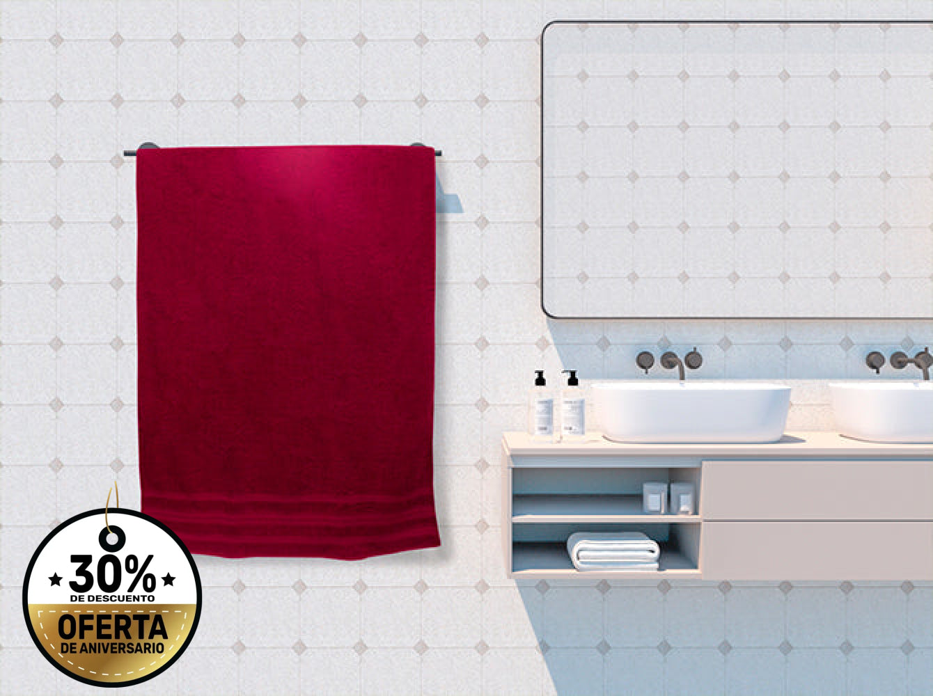 Toalla Pachona Baño Completo Vino Toallas