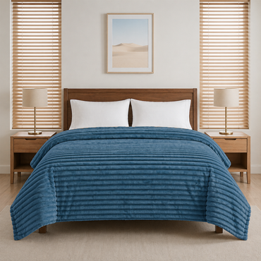 Cobertor Zanjas King Size Blue