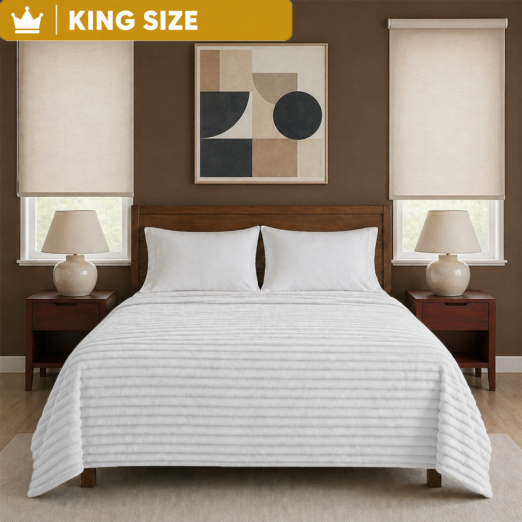 Cobertor Zanjas King Size Blanco