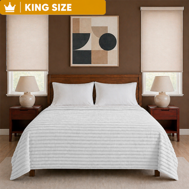 Cobertor Zanjas King Size Blanco