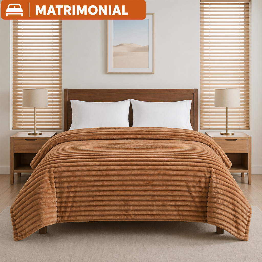 Cobertor Zanjas Matrimonial Café