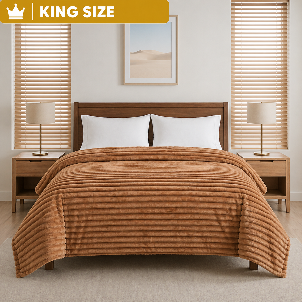 Cobertor Zanjas King Size Café