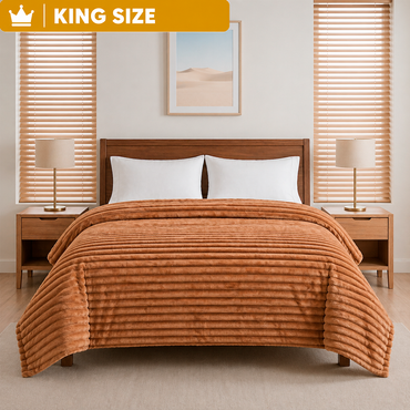 Cobertor Zanjas King Size Café
