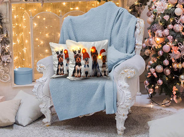 Cojín Con Luz Navideño Perritos
