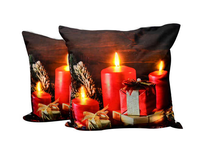 Cojín Con Luz Navideño Regalo