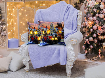 Cojín Con Luz Navideño Villa