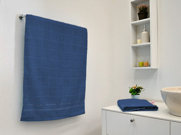 Toalla Medio Baño Domino Azul Cobalto