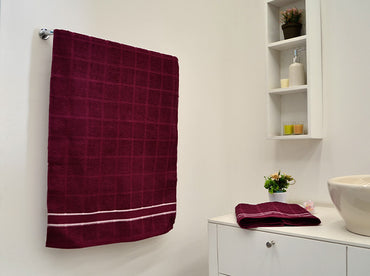 Toalla Medio Baño Domino Vino