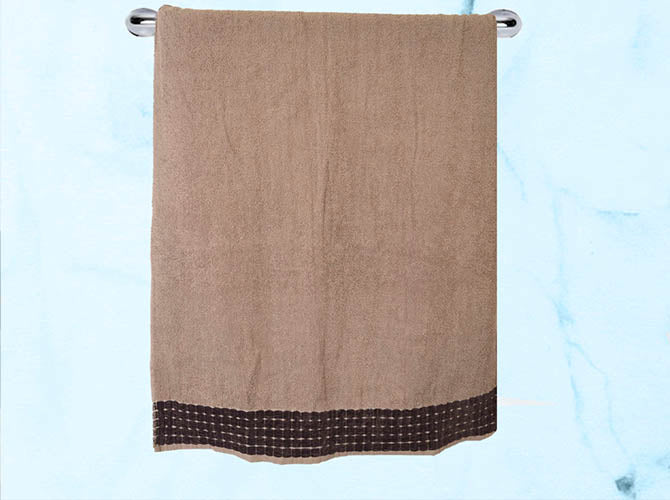 Toalla Chenille  Medio Baño Café