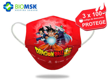 Cubrebocas Dragon Ball Rojo